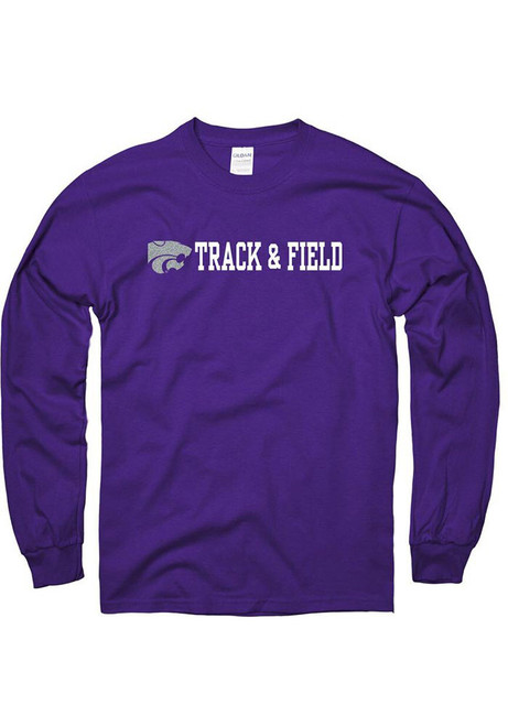 Mens Purple K-State Wildcats Track and Field Tee