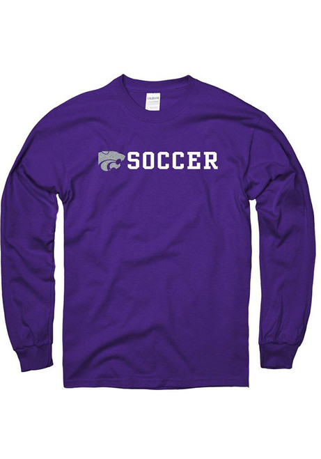 Mens Purple K-State Wildcats Soccer Tee