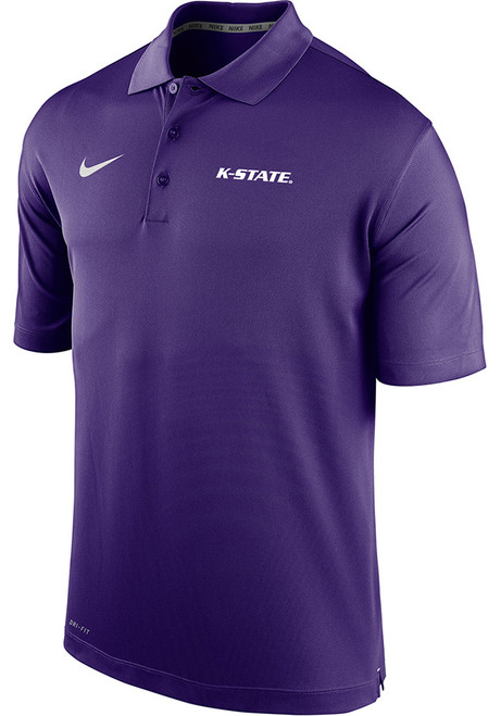 Mens K-State Wildcats Purple Nike Varsity Short Sleeve Polo Shirt