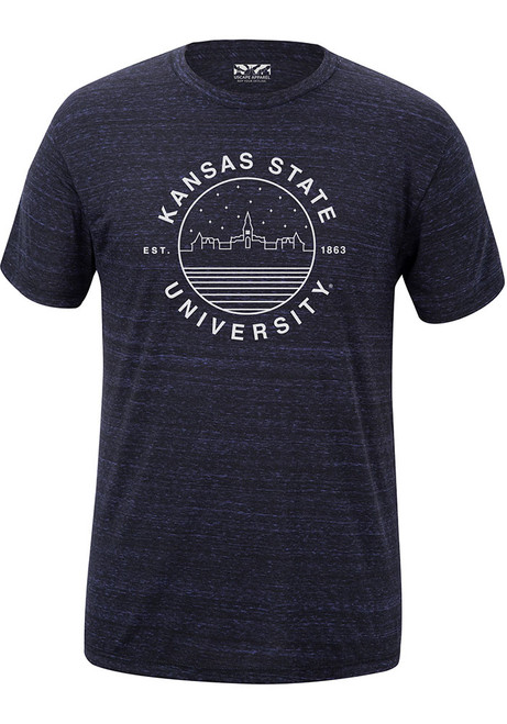 K-State Wildcats Purple Uscape Micro Stripe Short Sleeve Fashion T Shirt