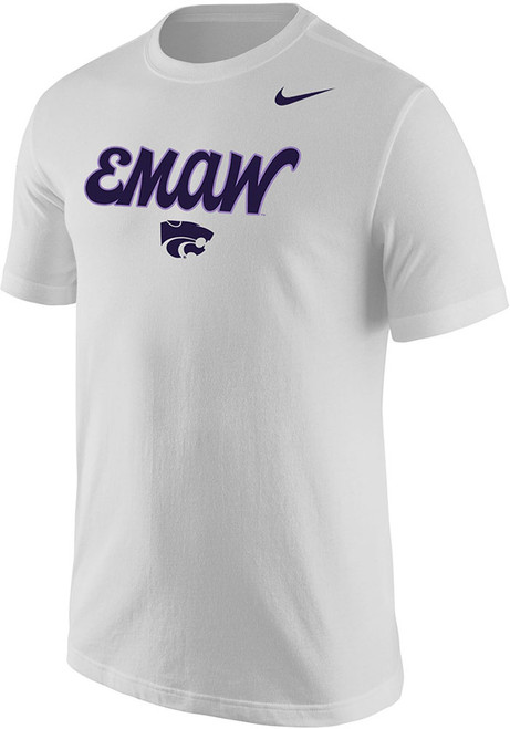 K-State Wildcats White Nike Emaw Short Sleeve T Shirt