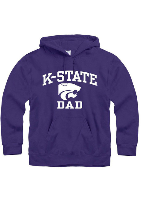 Mens Purple K-State Wildcats Dad Number One Hooded Sweatshirt