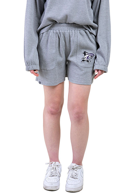 Womens K-State Wildcats Grey Hype and Vice Grand Slam Shorts