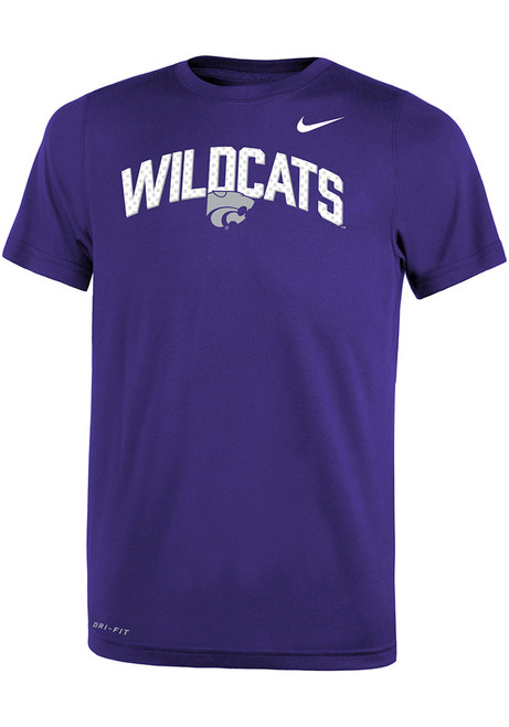 Youth K-State Wildcats Purple Nike SL Legend Team Issue Short Sleeve T-Shirt