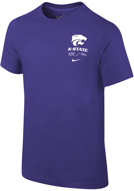 Youth K-State Wildcats Purple Nike SL Team Issue Short Sleeve T-Shirt