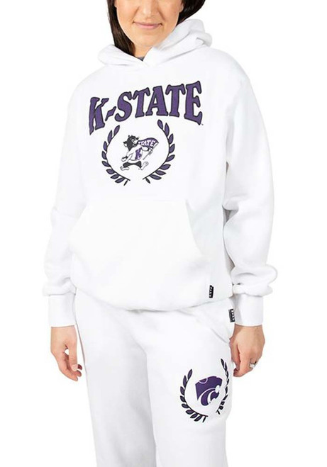 Womens K-State Wildcats White Hype and Vice Boyfriend Sweatpants