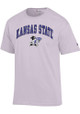K-State Wildcats Lavender Champion Arch Mascot Willie Short Sleeve T Shirt