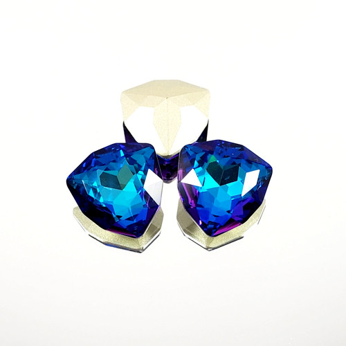 Crystal trilliant fancy stone 17x17mm Bermuda Blue