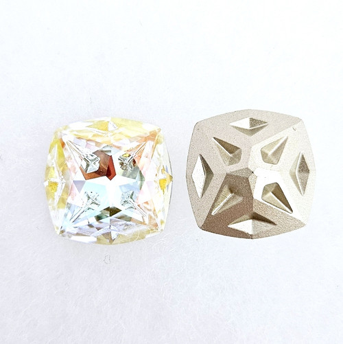 Crystal cushion stone 'Star Meteorite' series. 18mm. Lt Crystal AB Crystal cushion stone 'Star Meteorite' series. 18mm. Lt Crystal AB