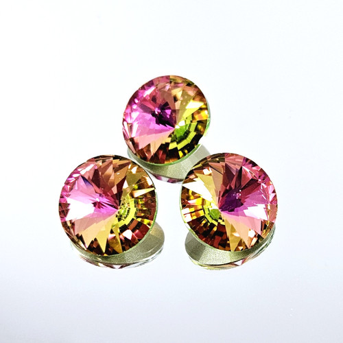 Crystal Round Stone 16mm Rivoli Vitrail Rose