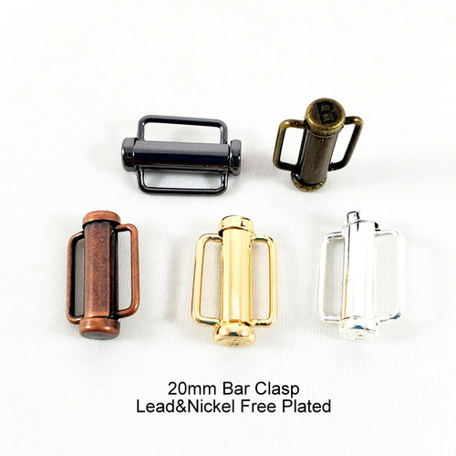 Slide tube clasp with bar 20mm