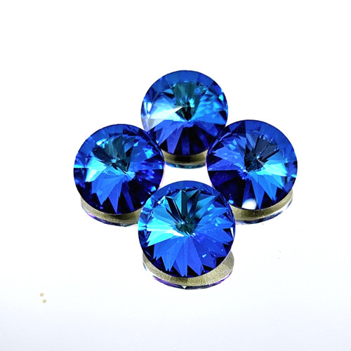 Crystal Round Stone Rivoli 14mm Bermuda Blue