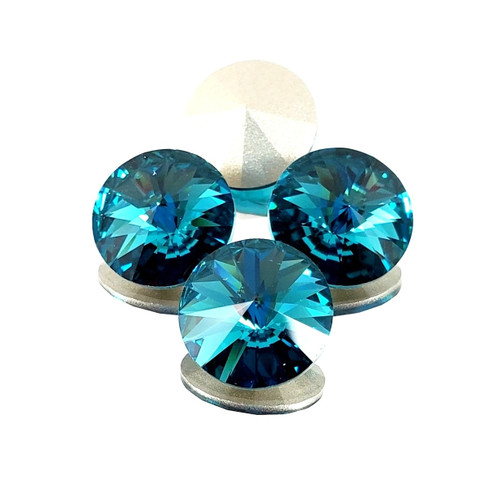 Crystal Round Stone Rivoli 14mm Indicolite