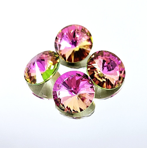 Crystal Round Stone Rivoli 14mm Vitrail Rose Crystal Round Stone Rivoli 14mm Vitrail Rose