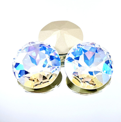 Crystal Round Stone 27mm Chaton Crystal Moonlight Crystal Round Stone 27mm Chaton Crystal Moonlight