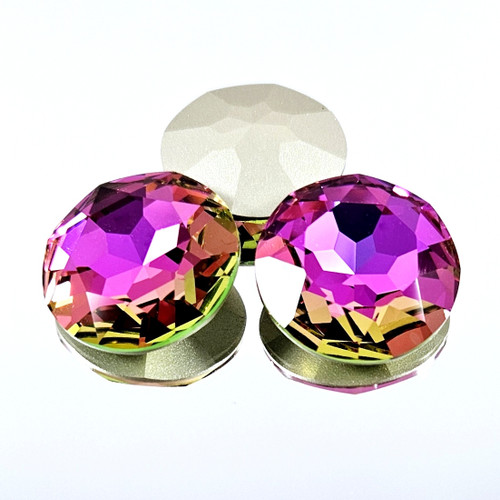 Crystal Round Stone 27mm Chaton Vitrail Rose Crystal Round Stone 27mm Chaton Vitrail Rose