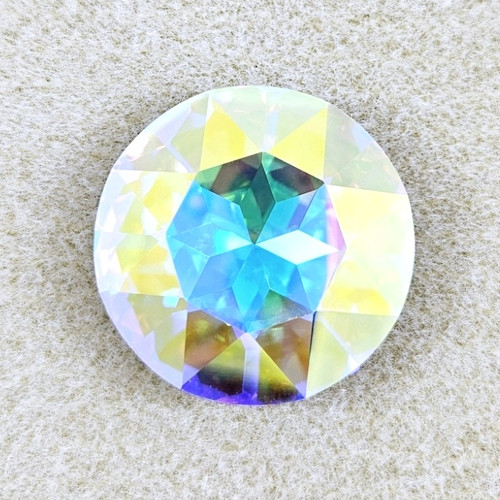 Extra large crystal round chaton 35mm, Crystal AB