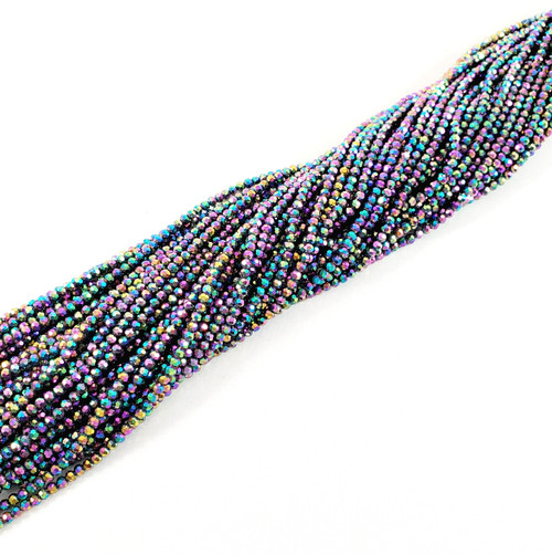 Chinese crystal glass beads 3mm faceted round. Met Purple Iris. Chinese crystal glass beads 3mm faceted round. Met Purple Iris.
