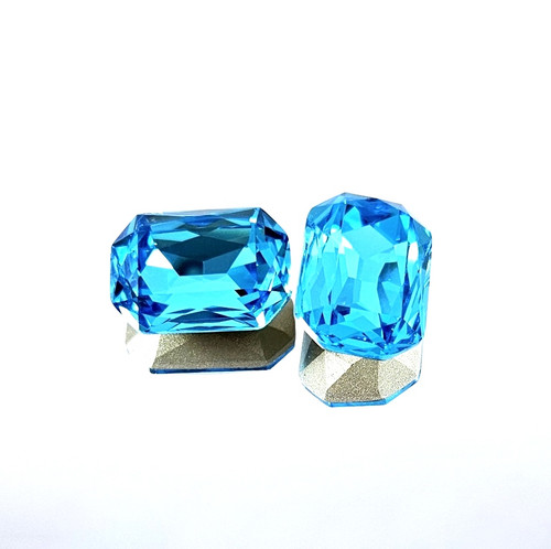 Crystal fancy stone Octagon 18x13mm Dk Aqua Crystal fancy stone Octagon 18x13mm Dk Aqua