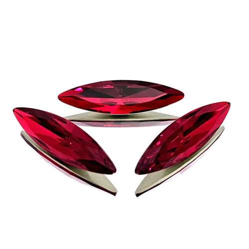 Crystal Navette Stone, 35x9.5mm, Siam Crystal Navette Stone, 35x9.5mm, Siam