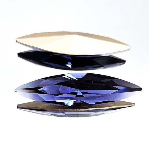 Crystal fancy stone Navette 48x13mm Tanzanite Crystal fancy stone Navette 48x13mm Tanzanite