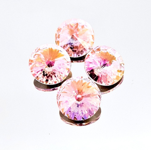 Crystal Rivoli 14mm Rose Cognac