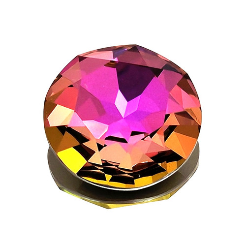 Extra large crystal round stone 35mm Chaton, Vitrail Rose