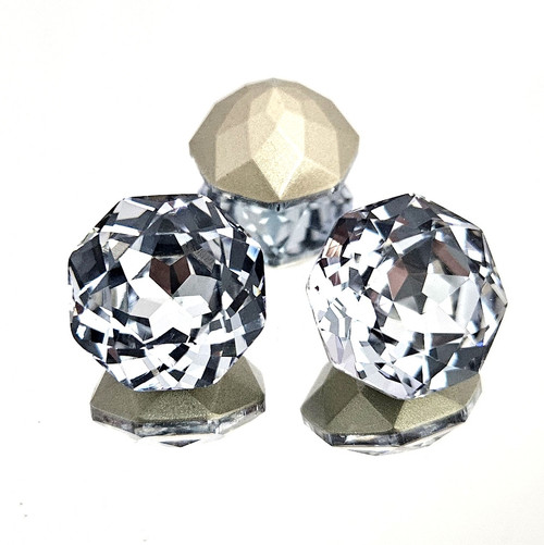 Octagon Rose Chaton 18mm & 12mm Lt Sapphire