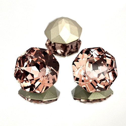 Octagon Rose Chaton 18mm and 12mm Amethyst
