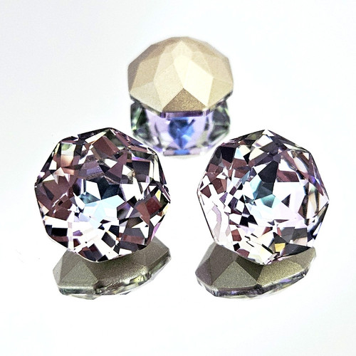 Octagon Rose Chaton 18mm & 12mm Vitrail Lt