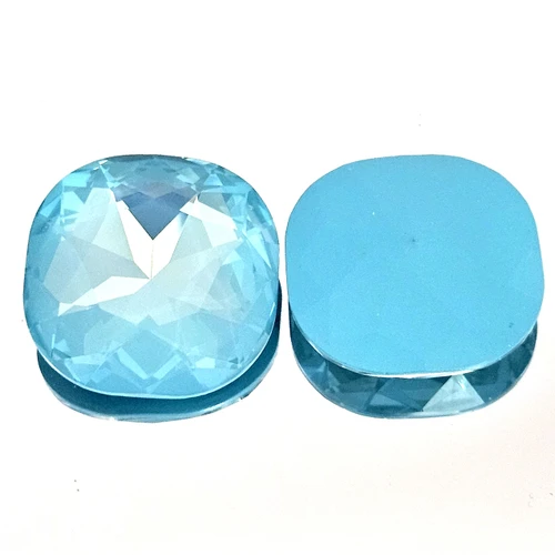 Crystal stone thin cushion 27mm, Aqua "Monet Garden"