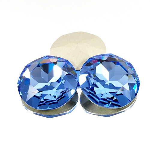 Crystal fancy stone 27mm Chaton Lt Sapphire Crystal fancy stone 27mm Chaton Lt Sapphire
