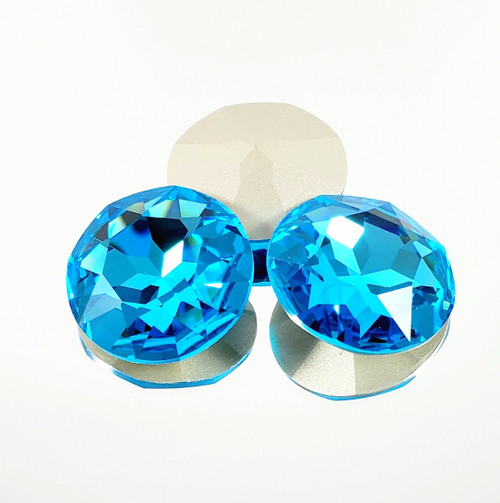 Crystal fancy stone 27mm Chaton Dk Aqua