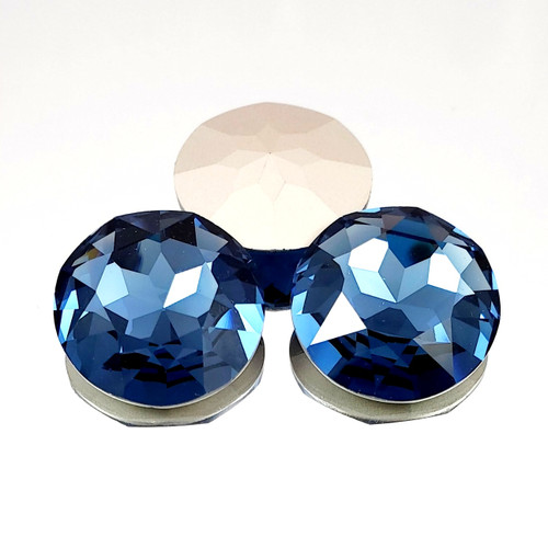 Crystal fancy stone 27mm Chaton Denim Blue
