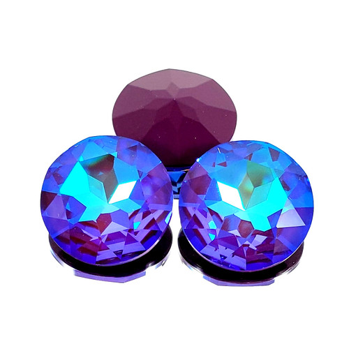 Crystal fancy stone 27mm Chaton Ultra AB Burgundy Crystal fancy stone 27mm Chaton Ultra AB Burgundy