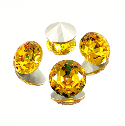 Crystal Round Stone 16mm Chaton Lt Topaz Crystal Round Stone 16mm Chaton Lt Topaz