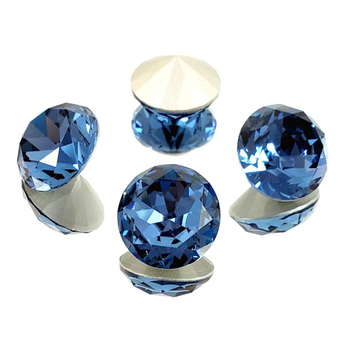 Crystal Round Stone 16mm Chaton Denim Blue
