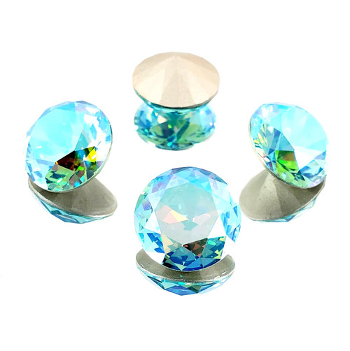 Crystal Round Stone 16mm Chaton Aqua Shimmer