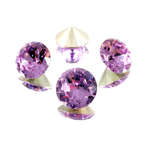 Crystal round stone 14mm Chaton Violet