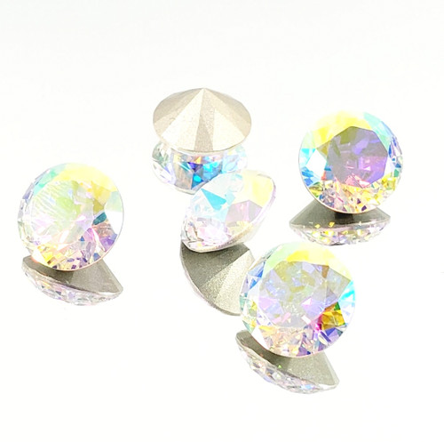 Crystal round stone 14mm Chaton Crystal AB Crystal round stone 14mm Chaton Crystal AB