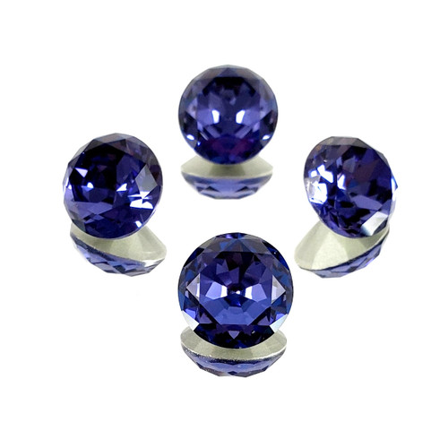 Crystal round stone 14mm Chaton Tanzanite