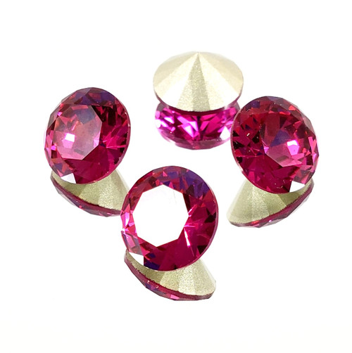 Crystal round stone 14mm Chaton Fuchsia Crystal round stone 14mm Chaton Fuchsia