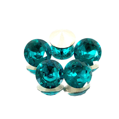 Crystal round stone 12mm Chaton Blue Zircon