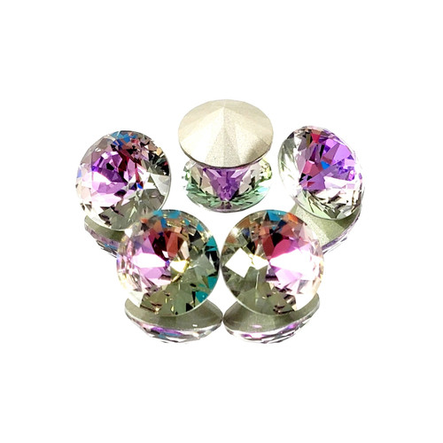 Crystal round stone 12mm Chaton Vitrail Lt