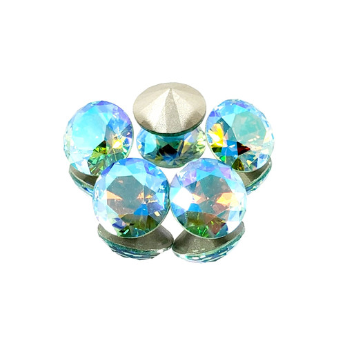 12mm Chaton Crystal Aqua Shimmer 12mm Chaton Crystal Aqua Shimmer