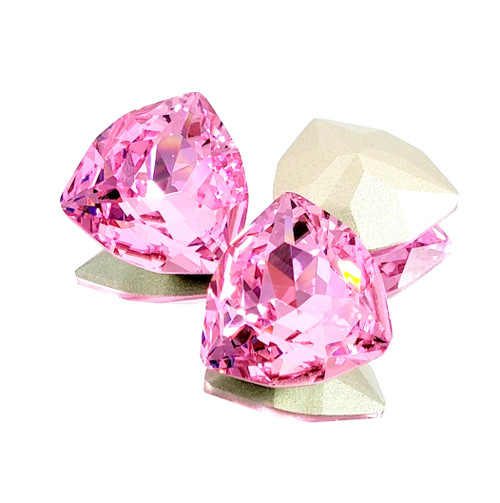 Crystal Trilliant Triangle Stone 24mm Rose