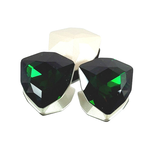 Crystal Trilliant Stone 24mm Emerald