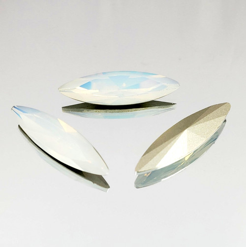 Crystal Navette Stone 35x9.5mm White Opal Crystal Navette Stone 35x9.5mm White Opal