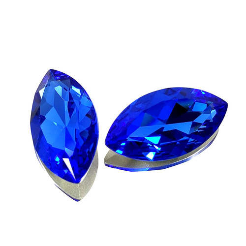 Crystal Navette Stone 32x17mm Sapphire