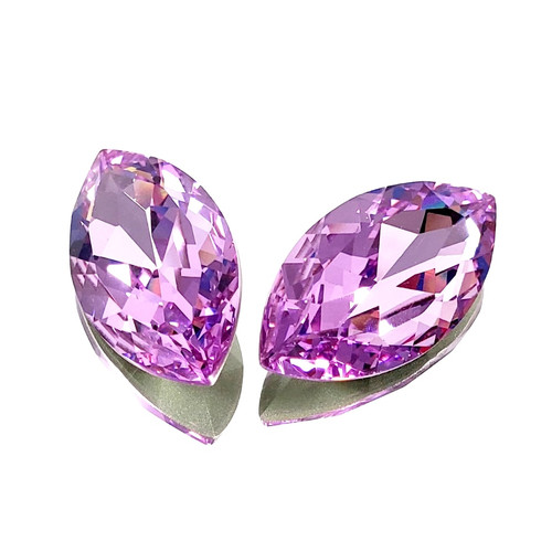 Crystal Navette Stone 32x17mm Violet